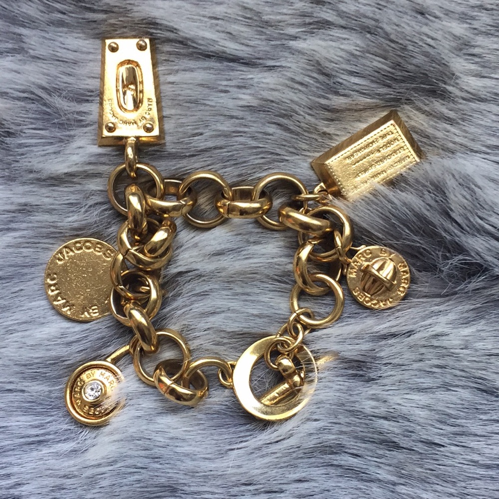 Gold Marc Jacobs charm bracelet